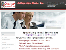 Tablet Screenshot of bullseyesignstudio.com